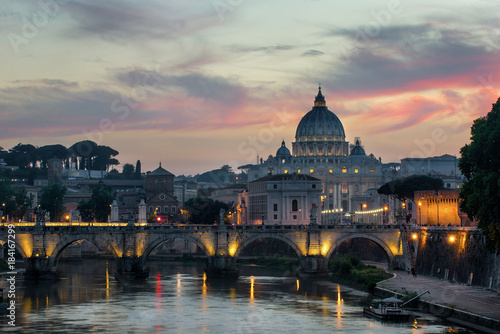 Beautiful view in Rome. Landmark photography about italian monuments