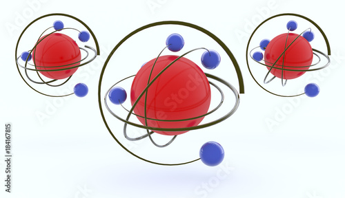 3d rendering, Molecule design and white background