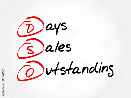 DSO - Days Sales Outstanding acronym, business concept background