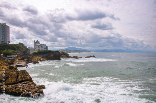 coastline of of Biarritz