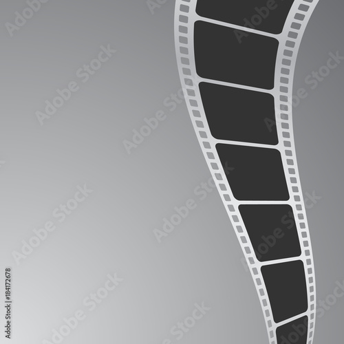 Background with film strip. Cinema concept vector illustration.