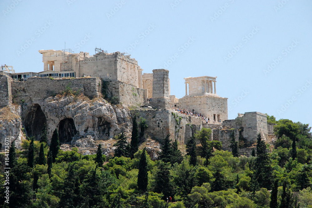 View of the entrance of the Acropolis, Athens, Greece