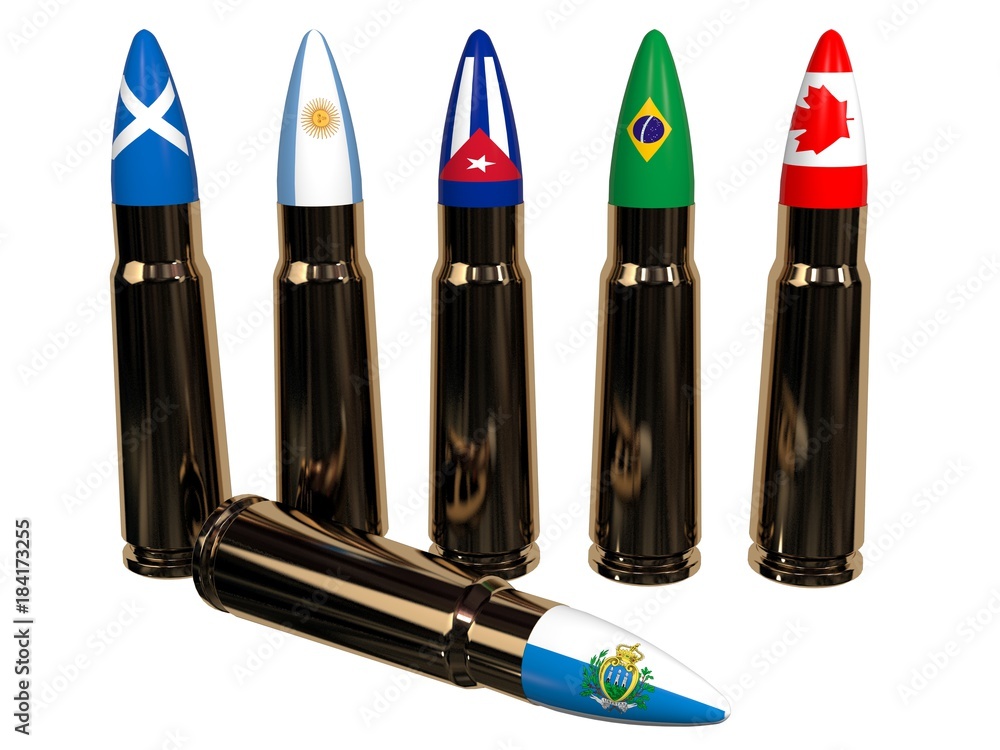Bullet on a white background. Bullet on a white background.