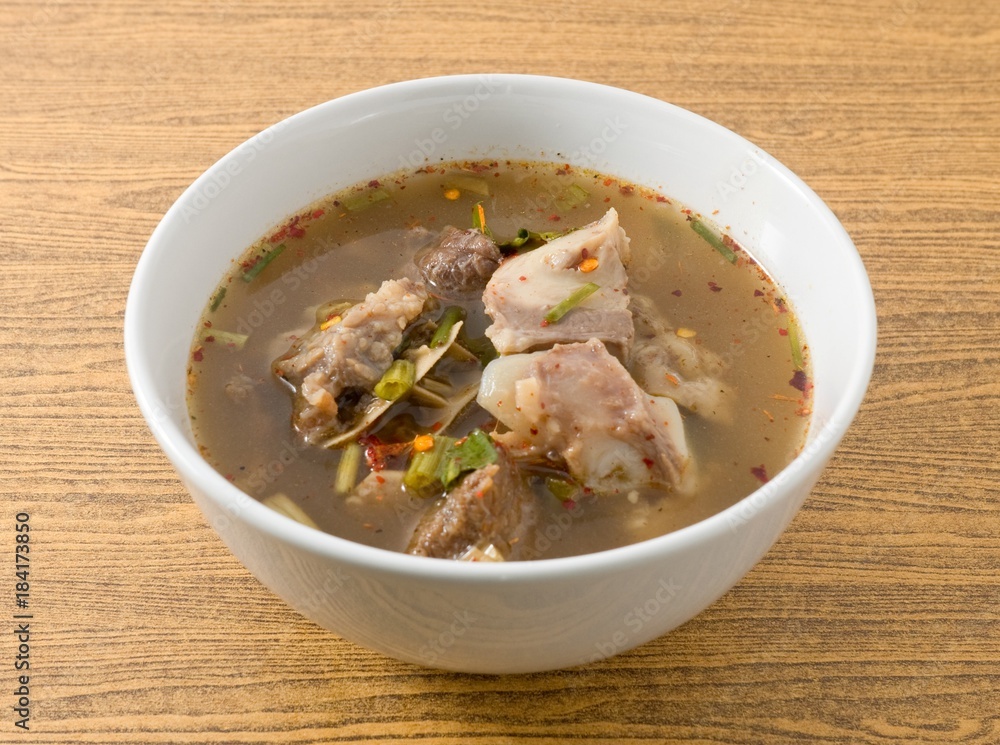 Thai Spicy and Sour Soup of Beef Entrails Thai Spicy and Sour Soup of Beef Entrails