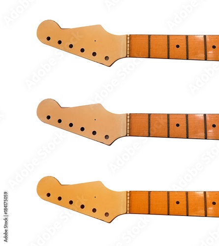 Set of Empty Electric Guitar Neck Fretboard