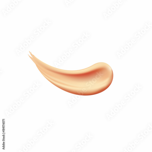 Cosmetic concealer or cosmetic liquid foundation cream. Realistic brown cream texture for makeup