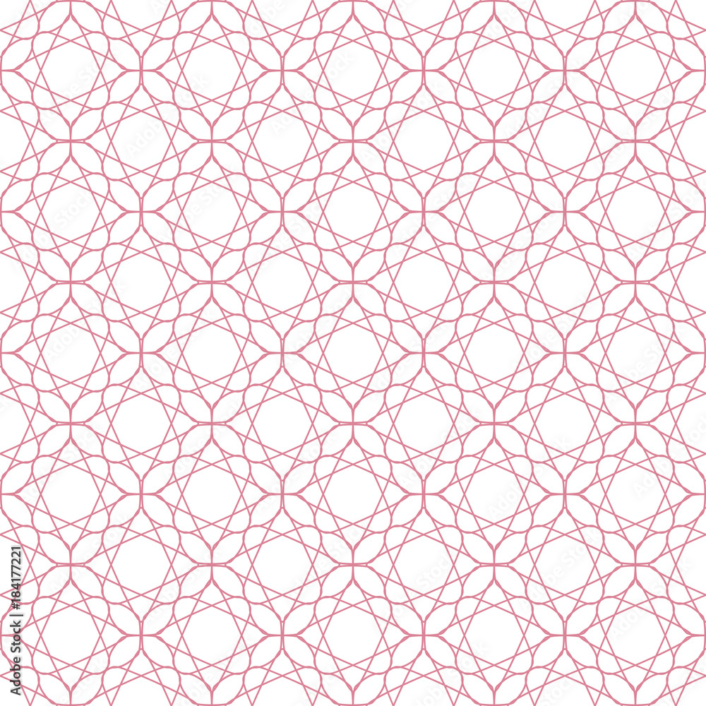 Seamless geometric pattern. Abstract floral vector background. Element of design.