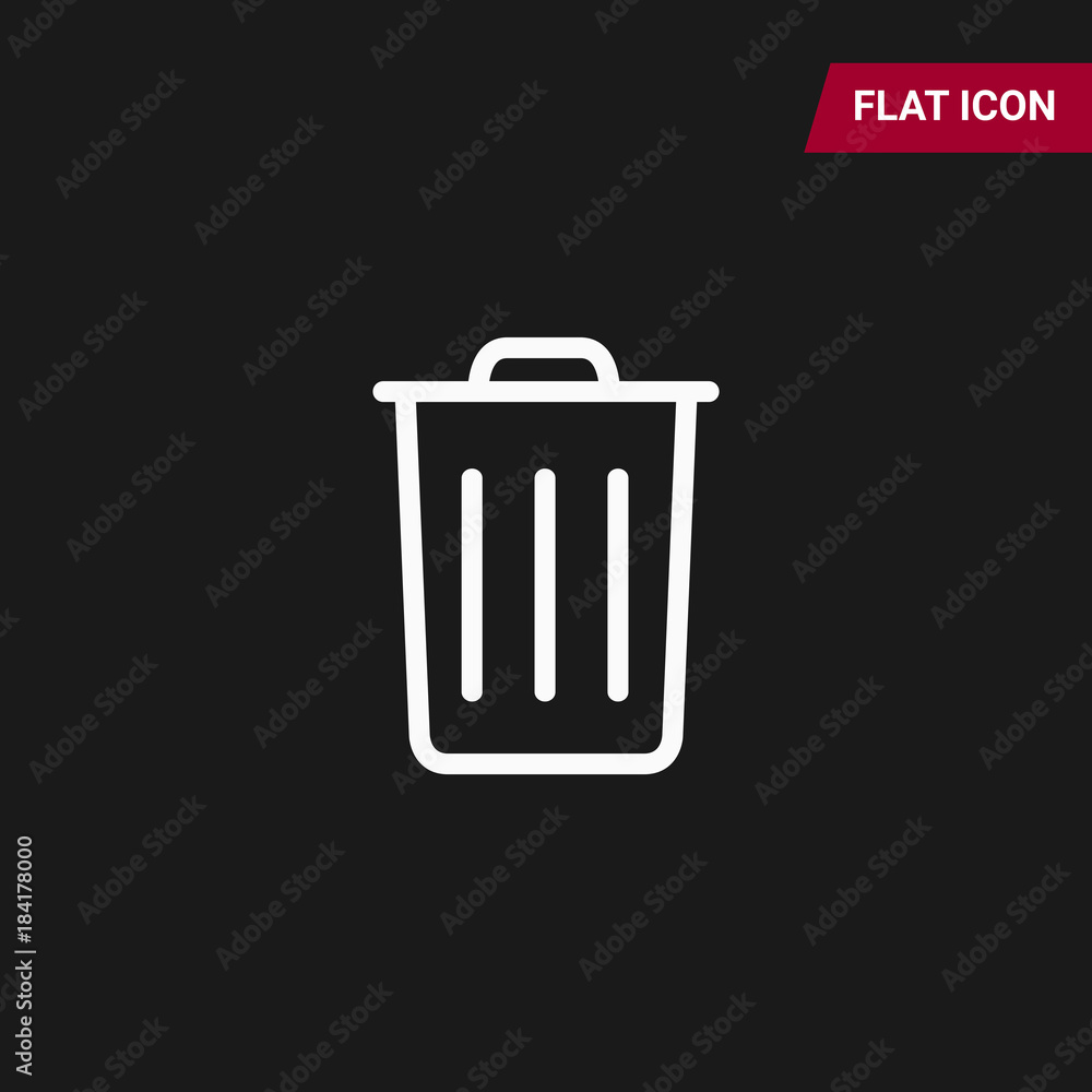 Trash icon isolated on a white background. Vector illustration. Trash icon isolated on a white background. Vector illustration.