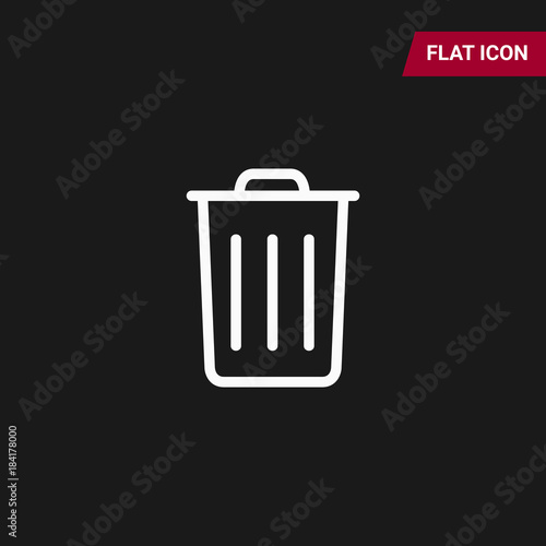 Trash icon isolated on a white background. Vector illustration.
