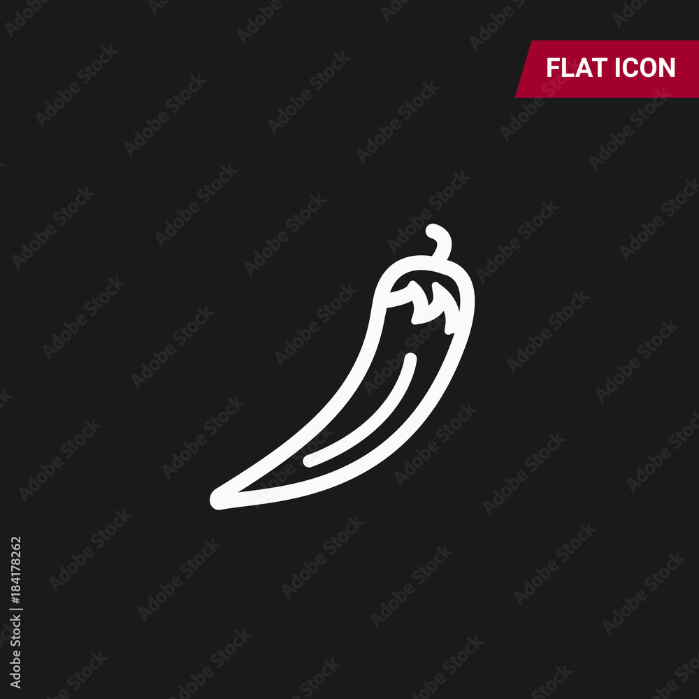 Chili icon. Pepper icon isolated on background. Modern flat pictogram, business, marketing, internet concept. Trendy Simple vector symbol for web site design or button to mobile app. Logo illustration Chili icon. Pepper icon isolated on background. Modern flat pictogram, business, marketing, internet concept. Trendy Simple vector symbol for web site design or button to mobile app. Logo illustration