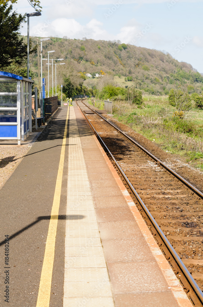Fototapeta premium Platform at a rural train station
