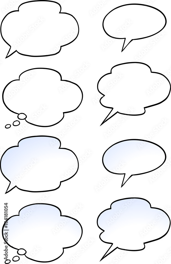 Cartoon Vector illustration of a set speak bubble Cartoon Vector illustration of a set speak bubble