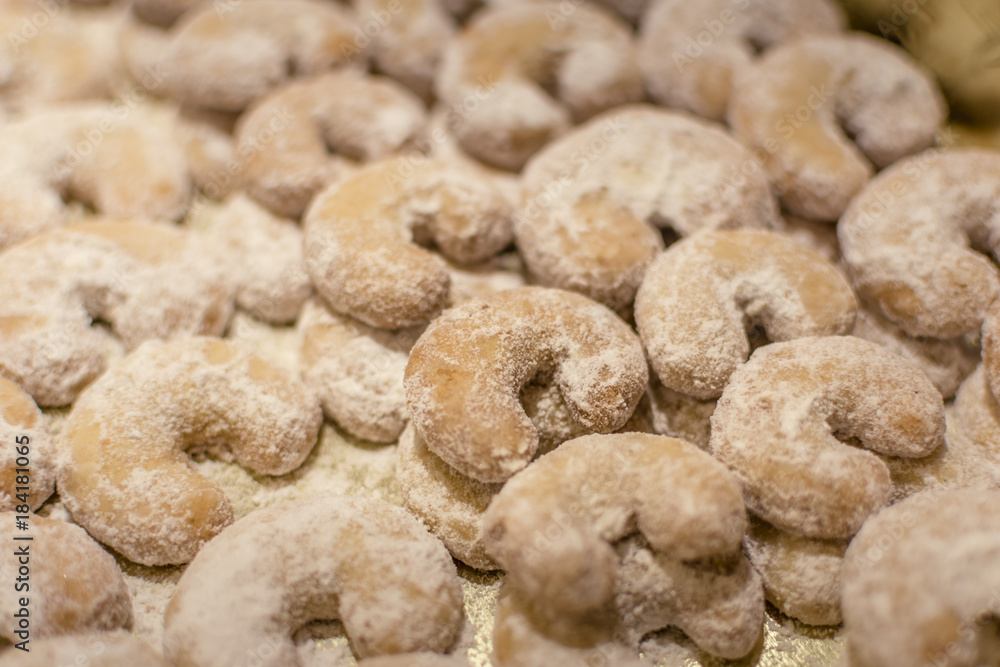 Christmas-baked cookies. Vanilla rolls. Christmas-baked cookies. Vanilla rolls.