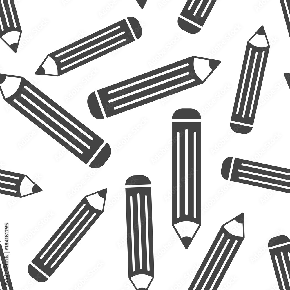 Pencil seamless pattern background. Business flat vector illustration. Pencil concept sign symbol pattern. Pencil seamless pattern background. Business flat vector illustration. Pencil concept sign symbol pattern.
