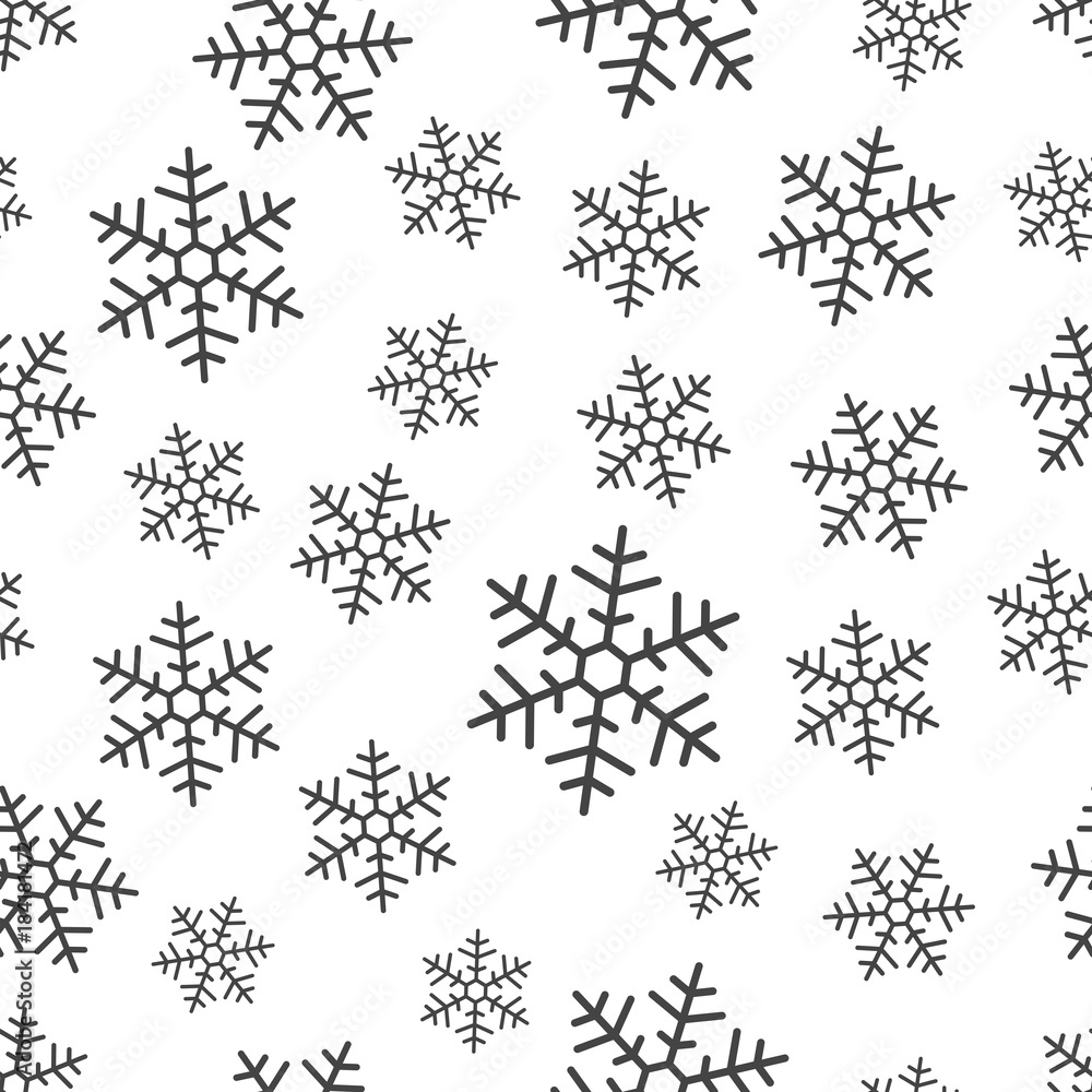 Snowflake seamless pattern background. Business flat vector illustration. Winter snowflake sign symbol pattern. Snowflake seamless pattern background. Business flat vector illustration. Winter snowflake sign symbol pattern.