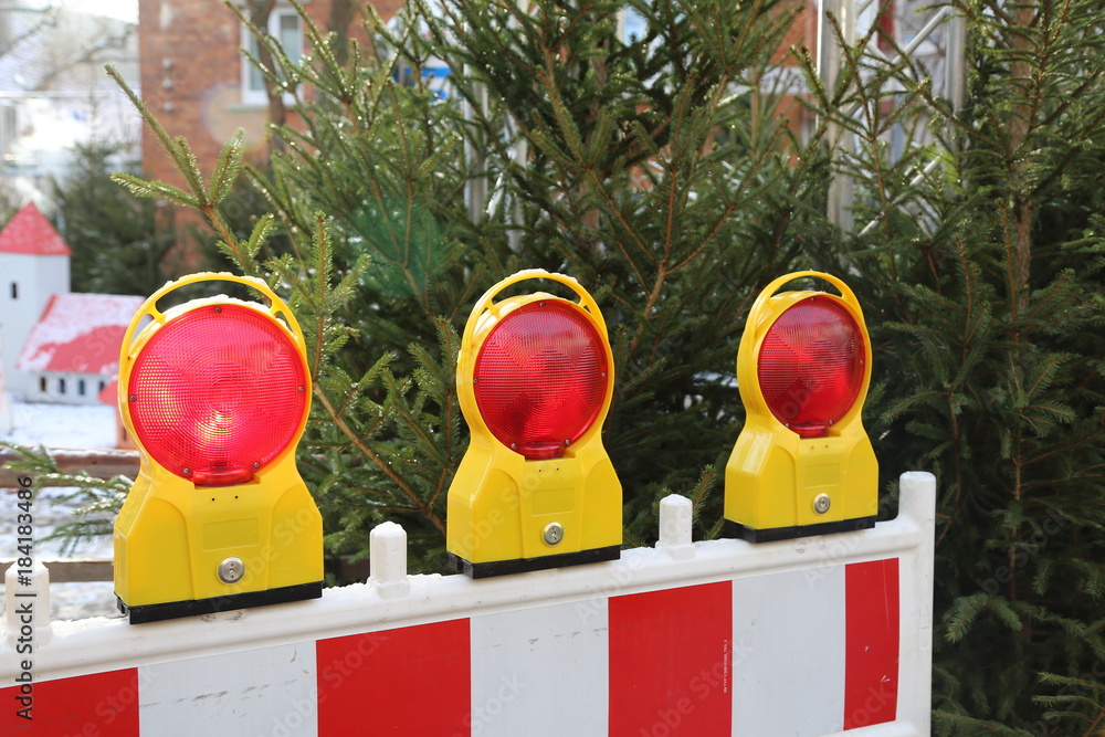 Fototapeta premium Building site / Fences at the construction site