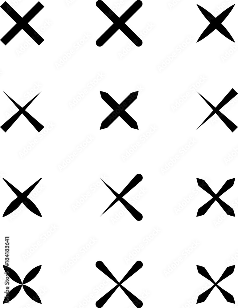 Cross Mark Icon, Delete Mark Collection Cross Mark Icon, Delete Mark Collection