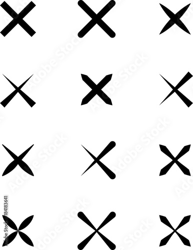 Cross Mark Icon, Delete Mark Collection