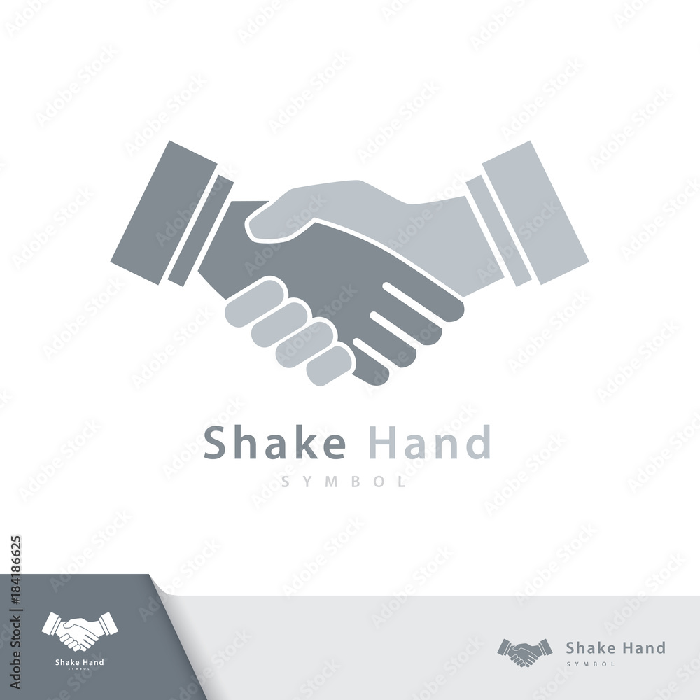 Shake hand symbol icon. Shake hand symbol icon.