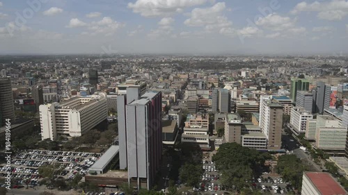 3 clip montage of Nairobi city from top of KICC tower, Kenya photo