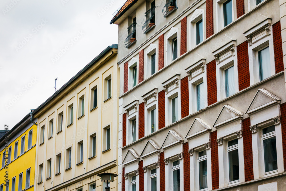 Fototapeta premium vintage houses at berlin in a row
