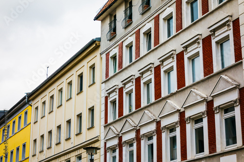 vintage houses at berlin in a row