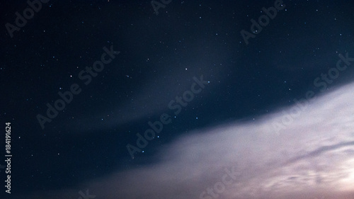 The constellation of a large bear on a beautiful, night, starry sky with clouds. © dmitriydanilov62