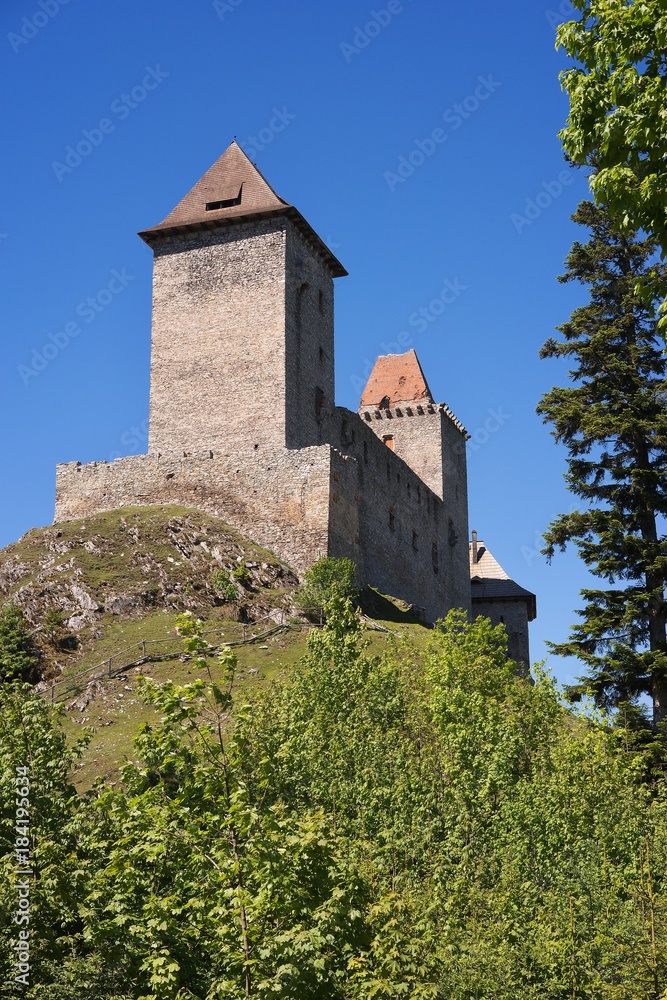 Kasperk Castle, german Karlsberg is a medieval castle placed in Czech Republic, former Kingdom of Bohemia. Kašperk Castle was founded in 1356 by Holy Roman Emperor and King of Bohemia Charles IV.