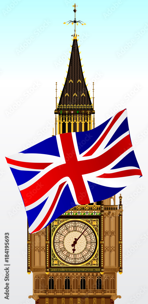 Fototapeta premium Big Ben With Union Flag