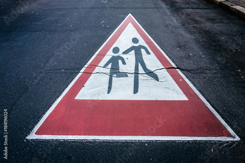 pedestrians traffic sign on a street © Robert Herhold