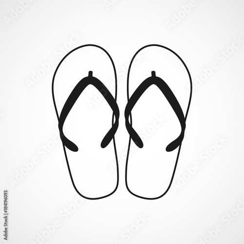 Flip flops icon. Vector illustration