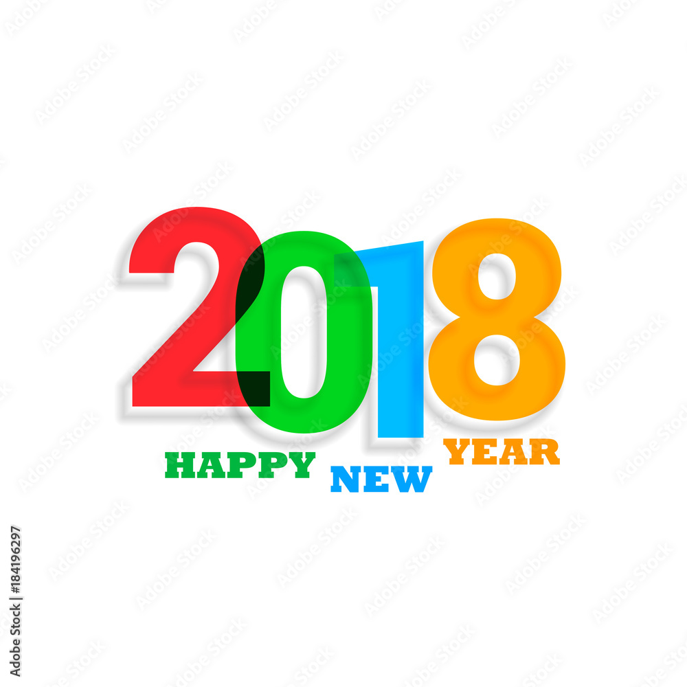 colorful 2018 text new year background colorful 2018 text new year background