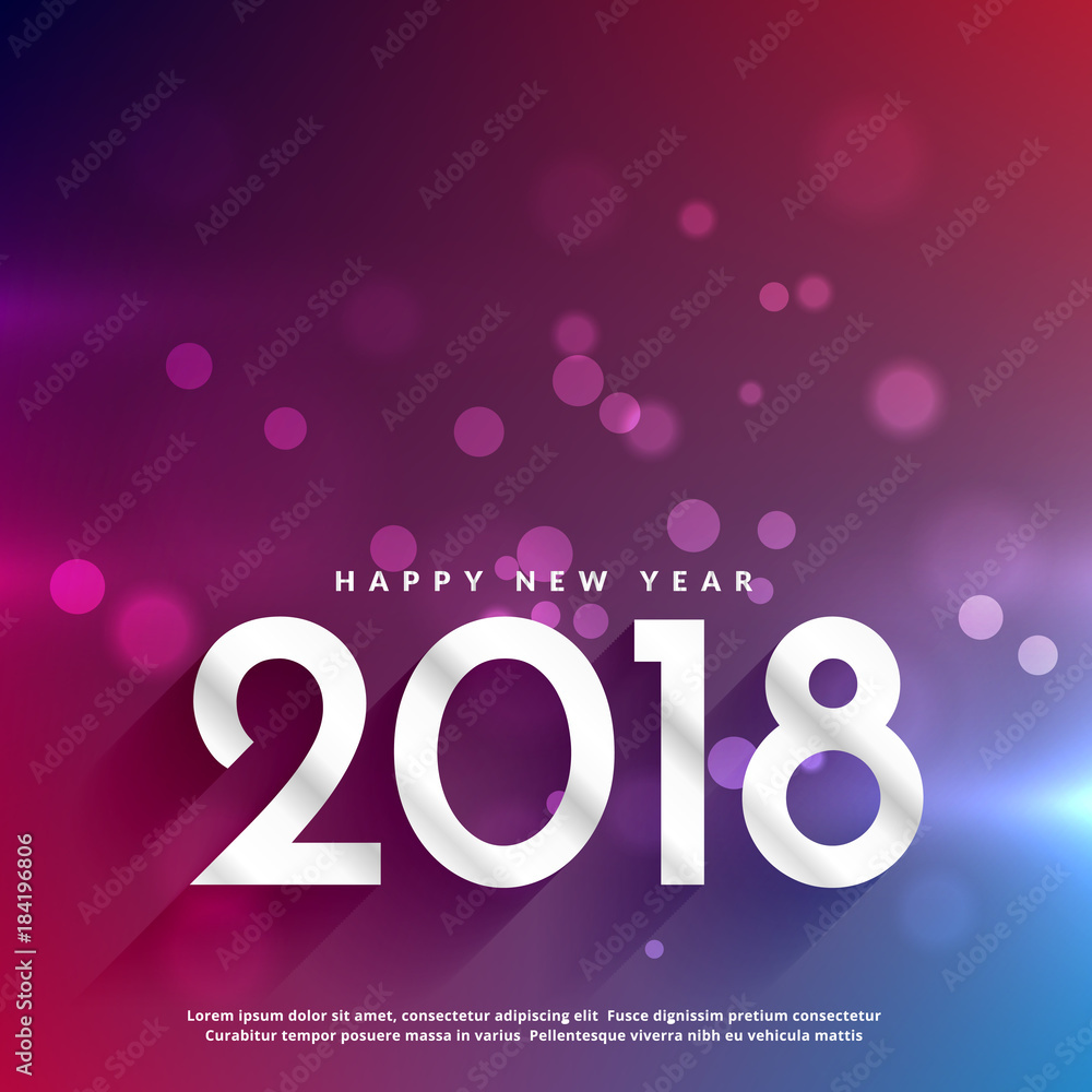 elegant 2018 happy new year bokeh colorful background elegant 2018 happy new year bokeh colorful background