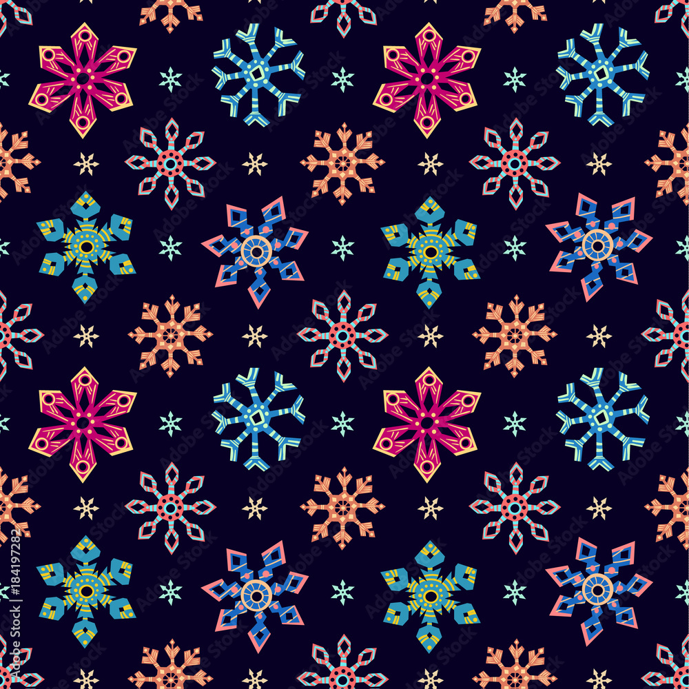 snowflake seamless pattern. vector illustration snowflake seamless pattern. vector illustration