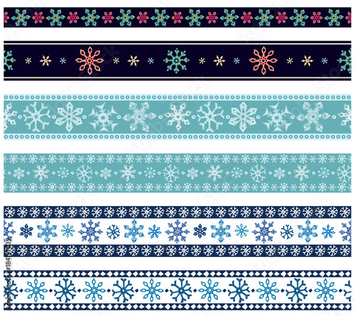 snowflake ornament seamless pattern. vector illustration.