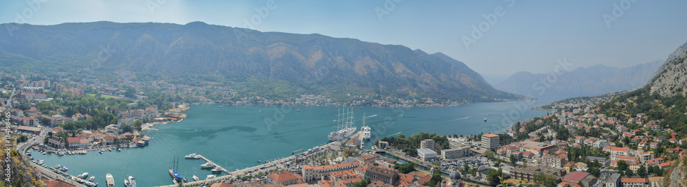 Kotor, Boka of Kotor, Montenegro, panoramic view