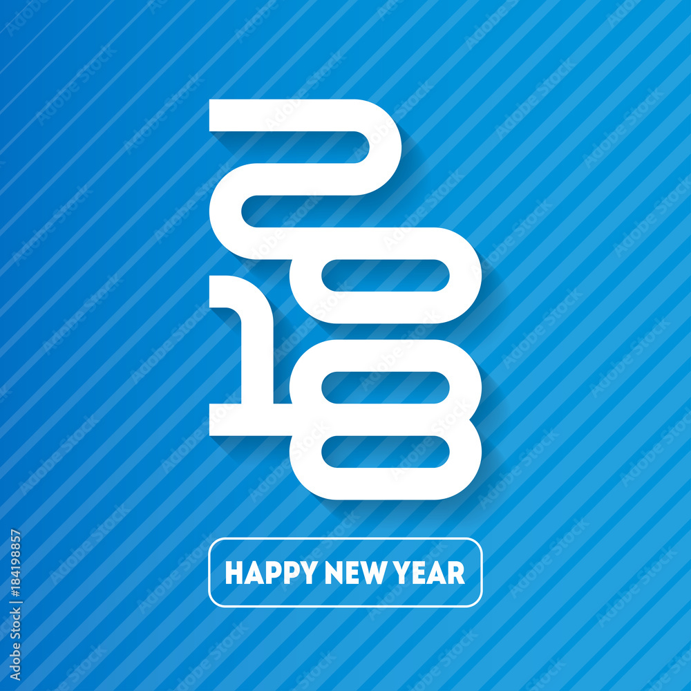 Happy New Year 2018. Cover of business diary or calendar for 2018. Vector greeting card with halftone gradient. Vector brochure design template. Happy New Year 2018. Cover of business diary or calendar for 2018. Vector greeting card with halftone gradient. Vector brochure design template.