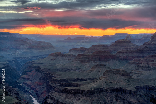 Grand Canyon Monsoon Sunset from Navajo Point