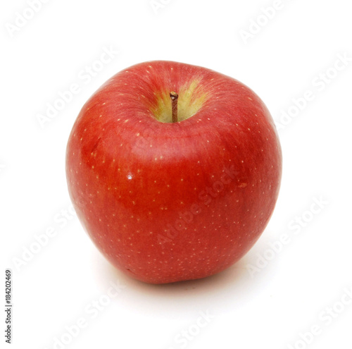Red apple on the white