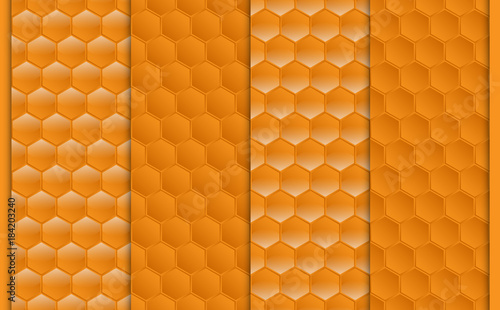 Seamless pattern of hexagons