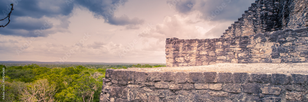Visit of the ancient maya city of Calakmul - South Yucatan - Mexico