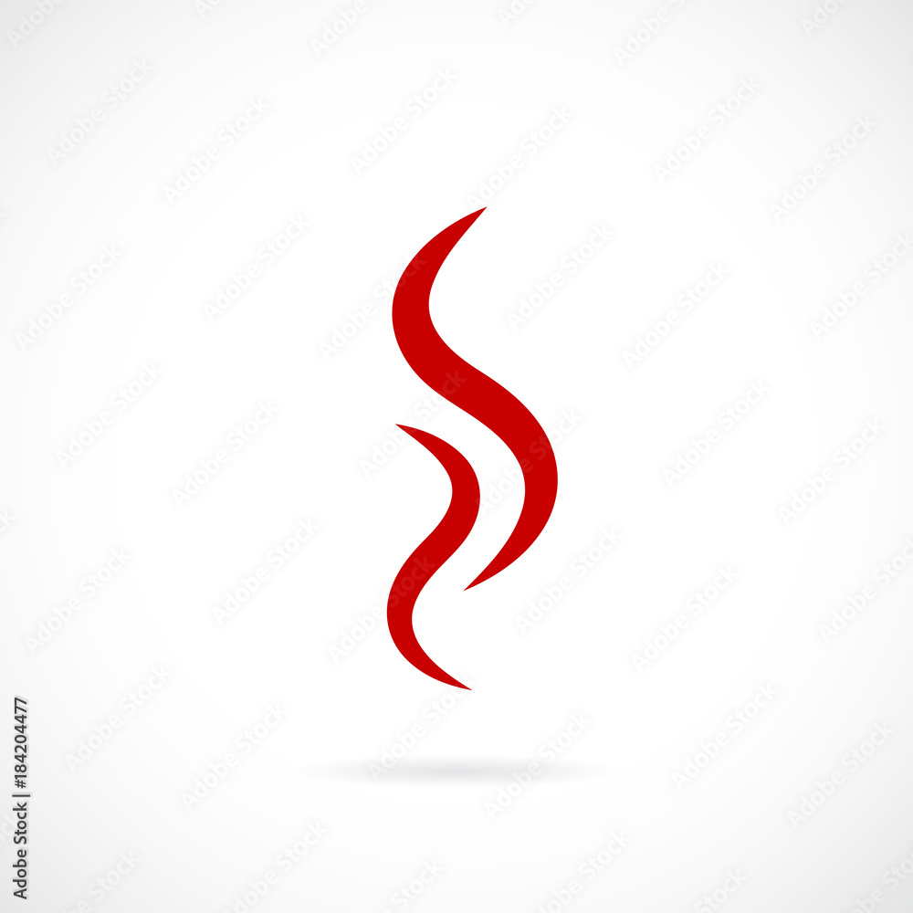 Red smoke steam icon Red smoke steam icon