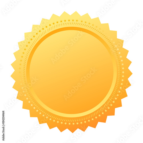 Blank notary gold seal