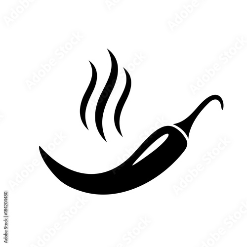 Hot spicy pepper vector icon