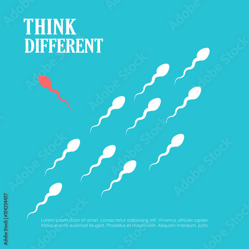 Fotografi Think different vector poster design