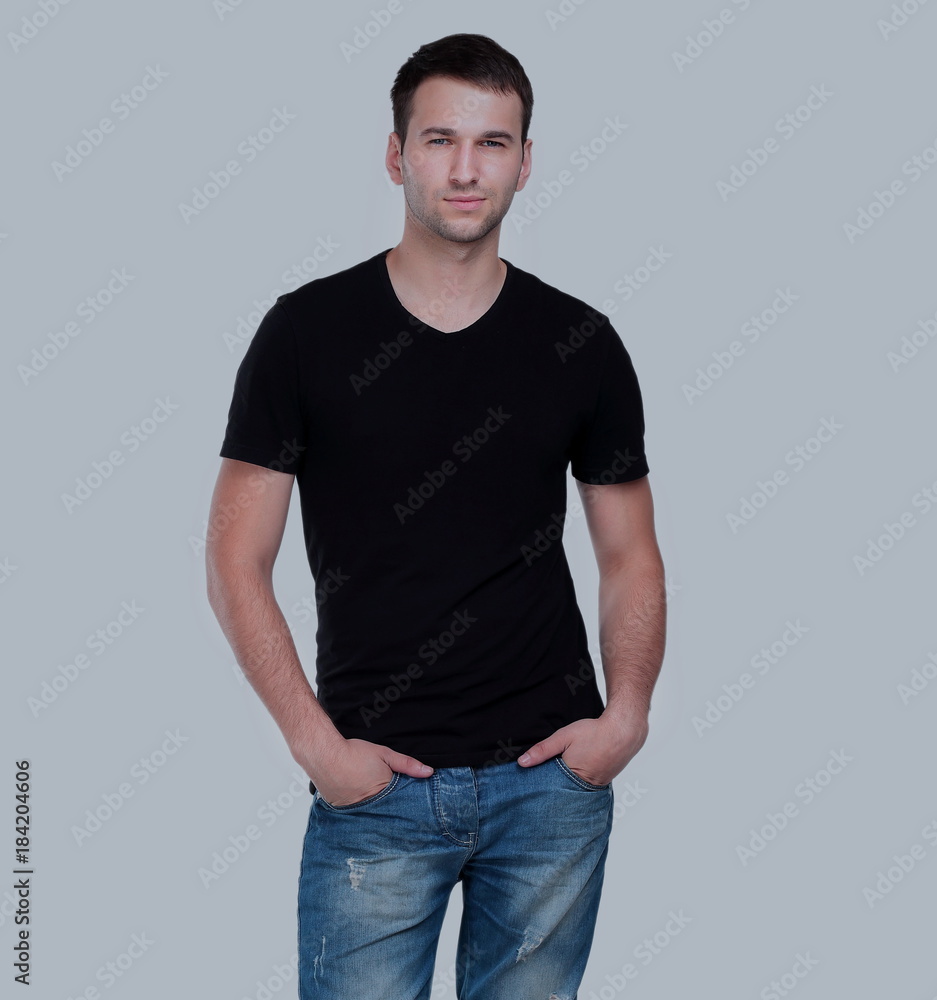 Full body portrait of young man isolated on white background Full body portrait of young man isolated on white background