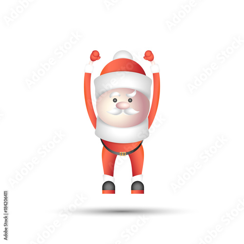 Santa Claus isolated on white background. Vector cartoon characters for new year and christmas © vadish