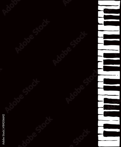Piano Keys. Vector drawing
