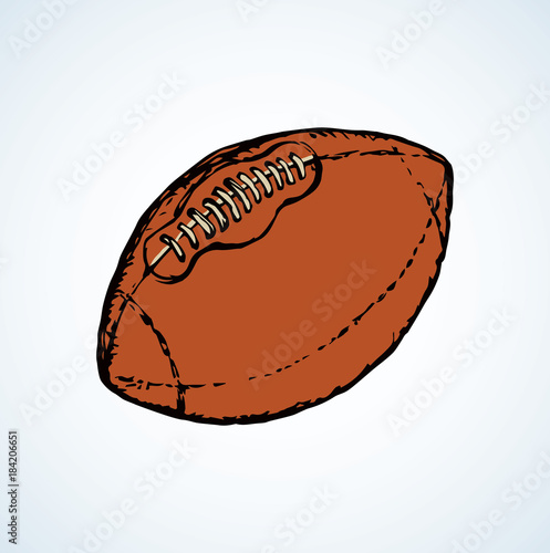 Rugby ball. Vector drawing