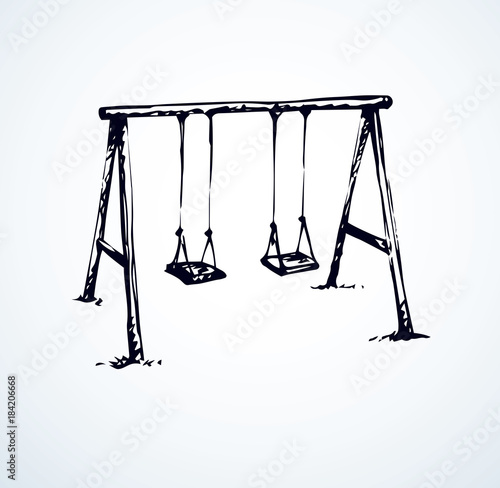 Vector drawing. Swing